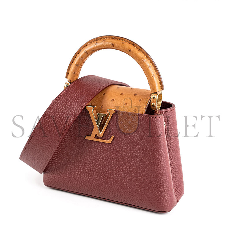 l0*is V*t0n capucines mini with ostrich handle n81409 (21*14*8cm)